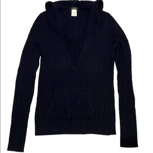 J.Crew v-neck Cable Knit hoodie Sweater